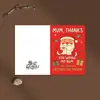 Juego de tarjetas de felicitación navideñas de Amazon, fútbol, Santa Claus de dibujos animados estilo australiano, tarjeta plegable con bendición festiva