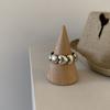Anillo Vintage en Forma de Corazón para Mujer, Estilo Sencillo y Minimalista, Ensamblaje de Corazón Melocotón, Anillo Ajustable para el Día a Día, Anillo Único y Versátil para el Dedo Índice