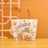 Kit de Papelaria Souvenir Capivara Bolsa de Lona Fofa Presente Pequeno para Jardim de Infância Recompensa para Aluno Pequeno Presente