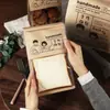 Bolsa de Embalaje para Pan Tostado con Ventana Transparente Auto-Sellante Impresa, Papel Kraft de Grado Alimenticio, Bolsa para Pan de Molde Rebanado Comercial de 450g