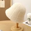 Estilo Japonês Novo Bar Pelúcia Tricotado Balde Chapéu Mulheres Estilo Coreano Outono e Inverno Quente Recto Dome Pescador Chapéu Não