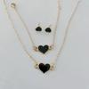 Conjunto de pulseras de amor de moda transfronterizas europeas y americanas, fáciles de combinar, collar de corazón ajustable, pendientes al por mayor.