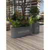 Jardinera de flores de acero inoxidable para exteriores, combinación de jardinera de hierro forjado, macetero municipal, departamento de ventas, jardinera comercial de hierro forjado, valla