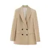 Ins Atacado de Roupas Femininas Estilo Europeu e Americano Transfronteiriço Outono 2026 Novo Versátil Blazer de Terno Slim Fit de Botão Duplo 8194394