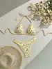 Bikini Separado de Verano 2027 Estilo Europeo y Americano Sexy para Mujer sin Espalda Traje de Baño para Vacaciones en la Playa