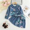 Traje de Mezclilla para Niñas Primavera y Otoño 2025 Nuevo Estilo Coreano Celebridad de Internet Ropa para Niños Moda Dos Piezas Ropa de Otoño para Bebés