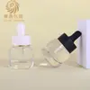 En Stock Botella Gotero de 15 ml Vidrio de Fondo Grueso Botella para Aceite Esencial Material de Empaque Cosmético Líquido Esencial Botella de Relleno para Viaje Material de Empaque