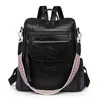 Mochila Nova Estilo Transfronteiriço para Mulheres Primavera 2025, Grande Capacidade, Bolsa Dupla Uso Retro de Ombro e Transversal, Mochila de Negócios
