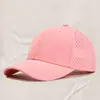 Boné de Baseball Perfurado Impermeável Respirável de Secagem Rápida para Verão com Logo Personalizado, Afina o Rosto, Proteção Solar, Aba Larga, Boné Bico de Pato