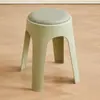 Bancos de Plástico Apilables, Taburetes Redondos con Funda Suave, Bancos de Repuesto para Comedor, Aptos para Almacenamiento en Casa, Estilo Vintage, Taburetes Altos Sencillos