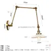 Lámpara de pared de doble sección de hierro y vidrio simple estilo americano para decoración de dormitorio, café, restaurante, Amazon