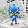 Llavero Colgante de Sonic de Dibujos Animados, Ratón Sonic, Colgante para Mochila Escolar, Muñeco de Plástico Blando, Caja Sorpresa, Soporta Personalización