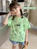 Camiseta de Manga Corta para Niña Verano 2026 Nuevo Estilo Top Estampado Infantil Camiseta Base de Algodón Puro Moda al por Mayor