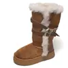 Botas de Nieve Gruesas con Suela Gruesa para Mujer 2026 Nuevo Invierno Antideslizantes Algodón con Piel Retro Plus Terciopelo Aumento de Altura
