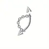 Popular Transfronterizo Desmontable Labio Uña Anillo para Labio Uña de Ceja Uña de Oreja Doble Uso Acero de Titanio Punta Cónica Joyería para Piercing