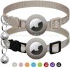 Coleira para Gato com Airtag Mais Vendida Transfronteiriça, Refletora e Ajustável, Fivela de Segurança Anti-Asfixia para Animais de Estimação e Gatos