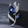 Corea del Sur Nueva Moda Flor Perla Cristal Broche Elegante Ópalo Diamante Hebilla Antideslizante Corsage Pin para Cuello