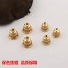 Accesorios para Joyería DIY Cobre Fundido 8*8mm Forma de Torre Flor Perla Espaciador Perlas Budistas Estilo Antiguo Accesorios para el Cabello Materiales para Pasadores Estilo Étnico