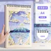 Cuaderno de Bocetos 8K Engrosado Cuaderno de Bocetos A4 Especial para Estudiantes de Arte Álbum de Fotos de Hojas Sueltas Libro de Dibujo en Blanco 8 Aberturas con Espiral