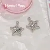 Prata Zircônia Laço Cruz Estrela Rosa Pingente Feito à Mão DIY Material de Contas Acessórios para Pulseira Colar