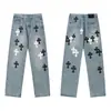 Pantalones Vaqueros Lavados Unisex Nuevos de Principios de Otoño Chrome Hearts de 24 Años Venta al por Mayor Transfronteriza