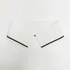 Nuevo Diseño Minimalista Blanco y Negro Patrón Piqué Doble Ola Cuello Polo para Hombres de Negocios de Alta Gama Escote Acanalado