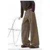 Pantalones Vaqueros Occidentales de Pierna Ancha, Estilo Retro Americano de Lujo de Doble Botonadura, Estilo Old Money, Silueta Holgada, Marca de Moda, Casual Versátil, Pantalones Largos