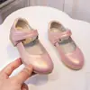 Zapatos de Cuero para Niñas Zapatos de Princesa Primavera Otoño 2025 Nuevo Estilo Británico Blanco Suela Suave Zapatos para Bebé Niños Zapatos Individuales para Niños