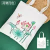Bolsa de lona personalizada para publicidad estudiantil, bolsa de compras artística, bolsa de lona para hombro, bolsa de lona portátil en blanco con puntos