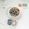 Nuevo dopamina verano color macarrón tamaño color mixto uña bola de acero pequeña creativa cuenta redonda joyería