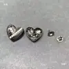 Remaches metálicos en forma de corazón con pedrería para ropa, bolsos, zapatos, sombreros, manualidades DIY