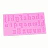 Una variedad de moldes de silicona con letras para hornear con azúcar volteadas, herramientas para hornear DIY, molde de silicona con decoración digital de chocolate con azúcar volteada