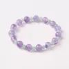Pulsera Popular Nueva de Estilo Retro Chino de Xiaohongshu con Amatista Lavanda, Cristal Rosa y Joyería de Aventurina en Contraste