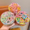 Meninas Vão à Escola com Elásticos de Cabelo, Elásticos Infantis 2025 Elásticos de Cabelo para Bebês, Alta Elasticidade para Meninas, Sem Danos ao Cabelo, Tiaras Coloridas