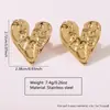 Brincos de Tarraxa de Aço Inoxidável Banhados a Ouro em Alta Venda Brincos de Folha de Aço Inoxidável Personalizados Brincos de Folha Banhados a Ouro da Moda de Luxo Leve