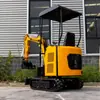 Mini escavadeira de pomar, Modelo 15, Máquina agrícola de 1,5 tonelada para valas em pomares, Microescavadeira de engenharia sobre esteiras