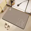 Alfombrilla antideslizante de barro de diatomeas, alfombrilla de baño de estilo simple fácil de cuidar, alfombrilla para entrada de inodoro resistente a la suciedad y absorbente de agua estilo ins