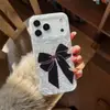 Elegante Lazo Blanco de Encaje Adecuado para Funda de Teléfono Apple iPhone 18 Pro Max 17 14/15 Cobertura Total Imd
