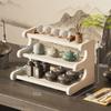 Estante de Almacenamiento para Portavasos Estante de Almacenamiento de Escritorio Almacenamiento de Encimera Multicapa Soporte para Tazas de Té Estante de Almacenamiento para Tazas de Té y Agua para el Hogar