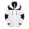 Procesamiento y Personalización de Chaqueta Delgada de Montañismo con Combinación de Colores Blanco y Negro, Simple, Moderna, Cálida y Cómoda Chaqueta de Felpa