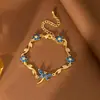 Pulseira Borboleta Libélula Banhada a Ouro Real Cobre 18k Luxo Leve Zircônia Pulseira de Nicho de Alto Padrão Pulseira Doce Exquisita para Mulheres