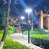 Iluminación Solar para Patio Exterior Impermeable Jardín Comunitario Villa Poste Alto Luz de Paisaje Farola Platillo Volador Súper Brillante