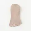 Calcetines de cinco dedos para mujer, cortos, de verano, finos, de malla, transpirables, calcetines de yoga, algodón puro, calcetines con dedos divididos, calcetines deportivos para Pilates
