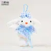 Chaveiro Original de Pelúcia Vestido de Princesa Coelho de Orelha Longa Boneca Coelho Fofa Pingente para Bolsa de Menina Pequeno Presente