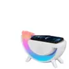 Altavoz Bluetooth Luz de Escenario Big g Carga Rápida Inalámbrica Luz de Ambiente Colorida para Mesita de Noche Luz de Despertador Altavoz de Audio Bluetooth USB