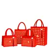 Bolsa de Lona Estilo Chinês em Estoque com Estampa Completa para Festivais, Bolsa de Presente, Bolsa Tote de Lona Impermeável com Logo, Grande Capacidade