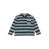 Camiseta de Manga Comprida para Meninos 2026 Outono Nova Casual Infantil Listrada Camada Base Top para Crianças Médias e Grandes Respirável Confortável Top