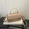 2026 Design de Nicho Outono Novo Textura de Alta Qualidade Moda Casual Chique Versátil Ombro Único Transversal Portátil Pequena Bolsa Quadrada