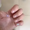 Pegatinas de Uñas Verano Dopamina Coloridas Pétalo Vidrio Triturado Estampado Flor 3D Decoración Fresca Pegatinas Adhesivas