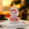 Enfeites de Bola de Cristal de Natal para Meninas Véspera de Natal Presentes de Feriado Flocos de Neve Brilhantes Decoração de Enfeites de Mesa para Crianças Meninas
